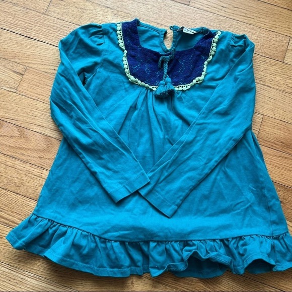 Hartstrings Turquoise, Blue, Green Girl Top Size 6x - Picture 2 of 4